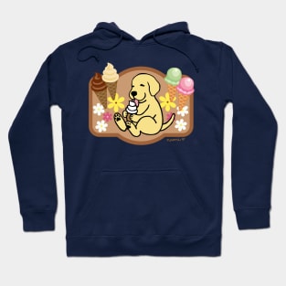 Yellow Labrador Ice Cream Lover Hoodie